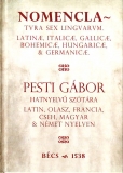 Tinta Knyvkiad: Nomenclatura sex linguarum, azaz hatnyelv sztr,  Bcs, 1538