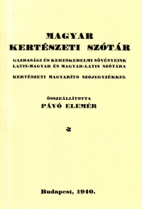 Pv Elemr: Magyar kertszeti sztr